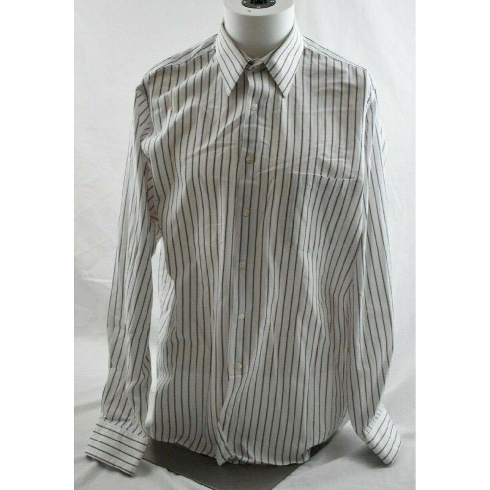 Van Huesen Men Easy Care Dress Shirt Size Large 16